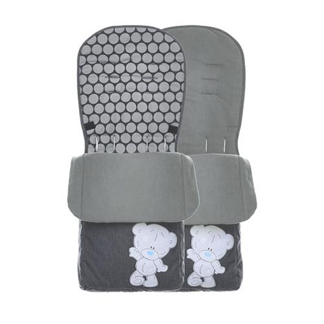 Tiny Tatty Teddy Me to You Deluxe Denim Stroller Footmuff & Changing Bag Bundle Extra Image 1